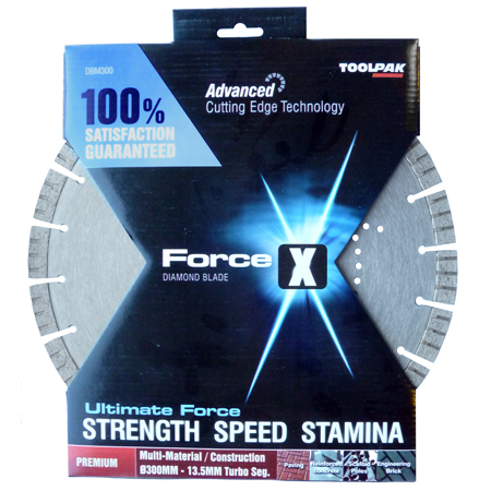 Diamond Blade 300mm x 20mm Multi-Material 13.5mm Turbo Segment Force X